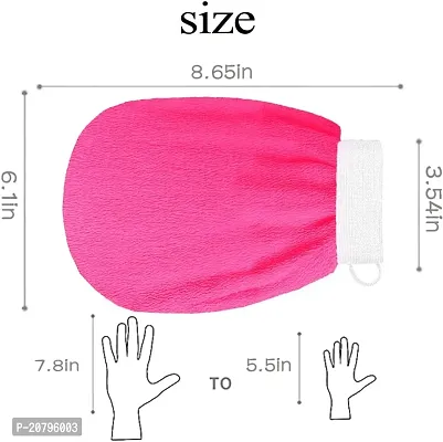 Exfoliating Gloves for Face Body Scrubs Treatments Silk Exfoliator Scrubber or Facial Microdermabrasion for Shower Large Size for Men and Women B-115-thumb2