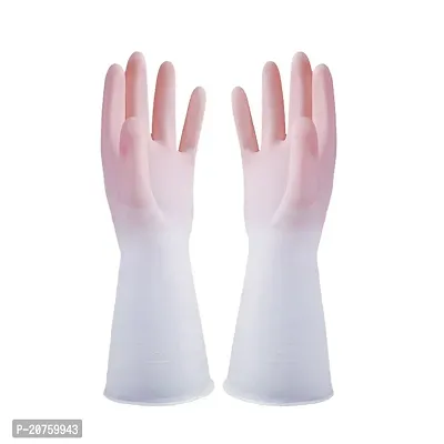 Natural Rubber Dish Washing Kitchen Bathroom Toilet Cleaning Safety Hand Gloves G-35