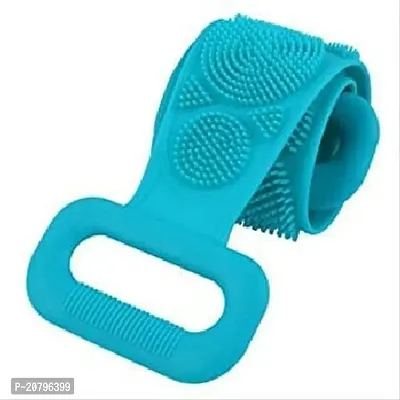 Silicone Bath Body Back Scrubber for Shower, 30 Inches Long Scrubber Belt, Deep Clean  Exfoliating Silicone body shower brush, Double Side Strap, Spa Massage B-90