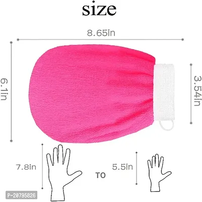 Exfoliating Gloves for Face Body Scrubs Treatments Silk Exfoliator Scrubber or Facial Microdermabrasion for Shower Large Size for Men and Women B-13-thumb2