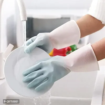 Natural Rubber Dish Washing Kitchen Bathroom Toilet Cleaning Safety Hand Gloves G-76