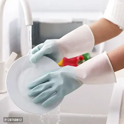 Natural Rubber Dish Washing Kitchen Bathroom Toilet Cleaning Safety Hand Gloves G-95