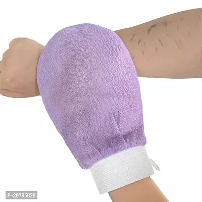 Exfoliating Gloves for Face Body Scrubs Treatments Silk Exfoliator Scrubber or Facial Microdermabrasion for Shower Large Size for Men and Women B-14-thumb0