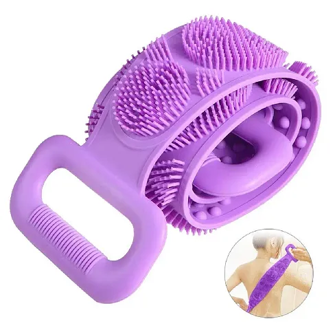 Jwxstore Silicone Back Scrubber for Shower, Body Brush For Bathing for Back Cleansing and Exfoliating, Back Massage and All Body to Remove Ash and Mud