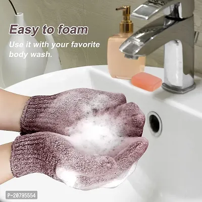 Exfoliating Shower Bath Gloves for Shower,Spa,Massage and Body Scrubs,Dead Skin Cell Remover Solft and Suitable for Men,Women and Children B-41-thumb0