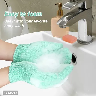 Exfoliating Shower Bath Gloves for Shower,Spa,Massage and Body Scrubs,Dead Skin Cell Remover Solft and Suitable for Men,Women and Children B-44