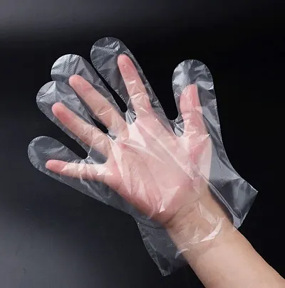 200 Pcs Clear Plastic Gloves, Food Prep Gloves for Cooking Cleaning Safety Food Handling