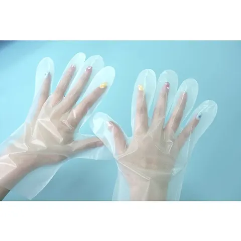 200 Pcs Clear Plastic Gloves, Food Prep Gloves for Cooking Cleaning Safety Food Handling