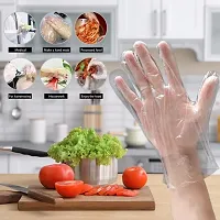 Clear Gloves Plastic Gloves Large Poly Gloves Hair Coloring Food Service Gloves for Cooking Kitchen Cleaning Food Handling Food Prep Gloves Latex Free Gloves Pack Of 400-thumb1