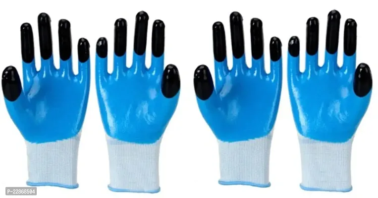 Latex Rubber Hand Coated Safety Work Gloves for Men Women General Multi Use Construction Warehouse Gardening Assembly Landscaping Pack Of  Pair-thumb0