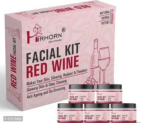 Red Wine Facial Kit For All Types Skin 5 In 1 Formula For Young Skin Long Time (250 G)-thumb2