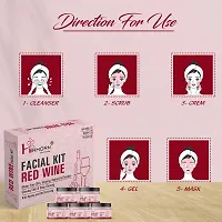 Red Wine Facial Kit For All Types Skin 5 In 1 Formula For Young Skin Long Time (250 G)-thumb3