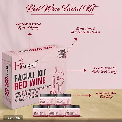 Red Wine Facial Kit For All Types Skin 5 In 1 Formula For Young Skin Long Time (250 G)-thumb3