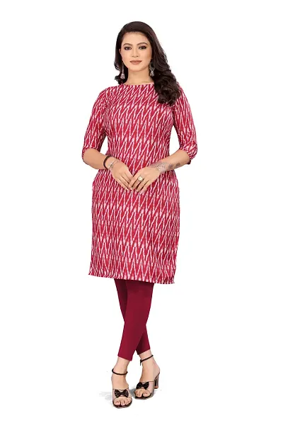 Fancy Crepe Printed A-Line Kurta