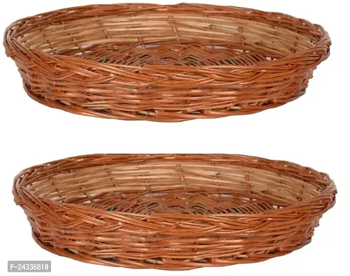 Sturdy Lye Pretzels Wicker Basket (Pack Of 2)