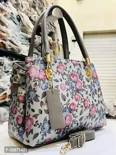 Stylish Grey Printed Handbags For Women
