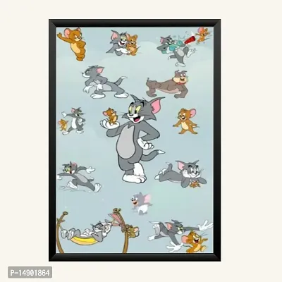 NOKKES Tom And Jerry Photo Frame Wall Poster 8X12 In Printed Poster Photo Paper 300Gsm Photo Frame For Wall Decoration _13-thumb0
