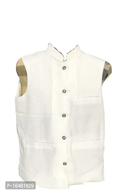 Ethnic Modi jacket Nehru Jacket Koti White-thumb0