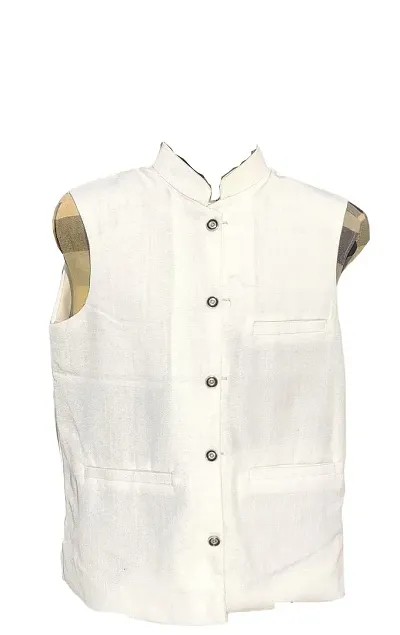 Ethnic Modi jacket Nehru Jacket Koti White