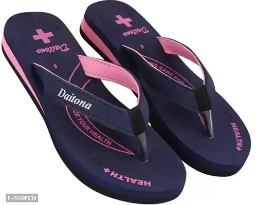 Elegant Purple EVA Printed Flip Flops For Women