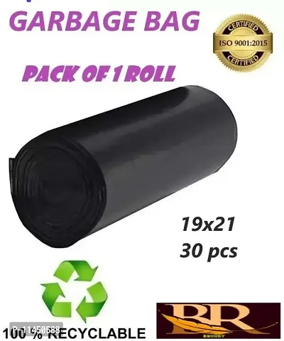 oxo biodegradable dustbin cover 19x21 BLACK  1 roll medium-thumb0