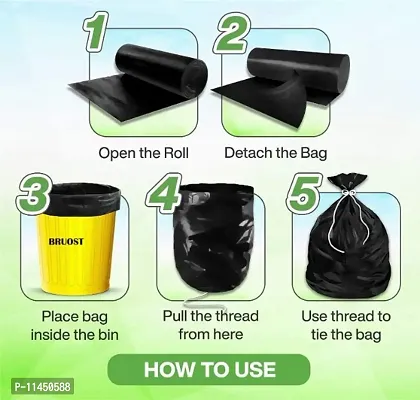 oxo biodegradable dustbin cover 19x21 BLACK  1 roll medium-thumb2