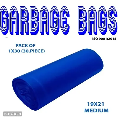 Oxo-BiodegradableGarbage Bags, Bin Bags, Garbage Bag, Dustbin Bags Medium Size, Trash Bags for Home, Oxo Biodegradable Plastic, 19 x 21 Inch (30 Bags X Pack of 1 blue ) 30 Pcs Garbage Bags, Bags,
