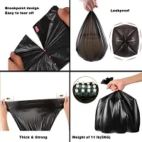 Garbage Bags Size Medium (19 X 21 in) (48X 53 cm) 210 Pieces Packs of 7 Black OXO-Biodegradable for Kitchen,Office Dustbin Bag Trash Bag Medium 10 L Garbage Bag (210 Bag )  Garbage Bags-thumb2