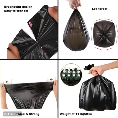 Garbage Bags Size Medium (19 X 21 in) (48X 53 cm) 210 Pieces Packs of 7 Black OXO-Biodegradable for Kitchen,Office Dustbin Bag Trash Bag Medium 10 L Garbage Bag (210 Bag )  Garbage Bags-thumb3