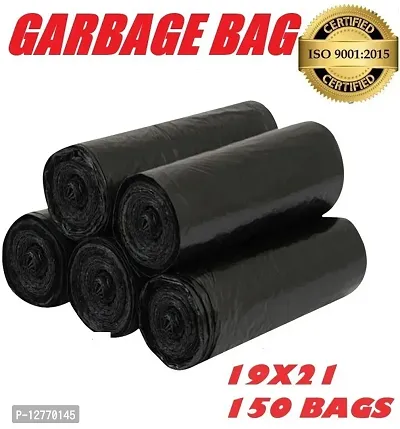 H R oxo biodegradable dustbin cover 19x21 black 5 Roll (5x30150 pcs ) Garbage bags medium 10 ltr-thumb0