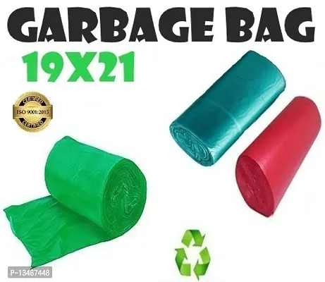 H R OXO-Biodegradable Multicolor garbage bags 19x21 Pack of 03 ( 90 PCS) Medium 8 L-thumb0