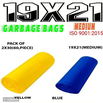 BROUST oxo biodegradable dustbin cover 19x21 yellow,blue 2 roll medium