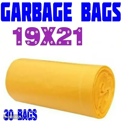 OXO-Biodegradable Yellow, Garbage Bag 19X21 Pack of 1 ( 30 Pcs ) Medium Size 10 L-thumb0