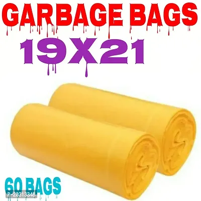 HR OXO-Biodegradable Yellow Garbage Bag 19X21 Pack of 02 ( 60 Pcs ) Medium Size 10 L-thumb0