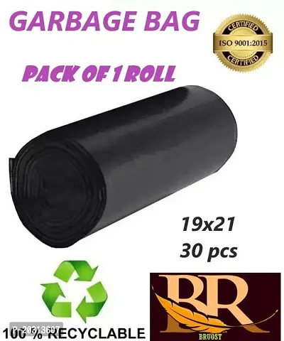 Bruost OXO-Biodegradable Black Garbage Bag 19X21 Pack of 01 ( 30 Pcs ) Medium Size 10 L-thumb0
