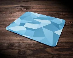 FA6 Non-Slip Rubber Base Digital Printed Mousepads Comfortable Designer Mouse Pad Gamers Mouse Pads for Wireless Mouse and Laptop Computers (Sky Blue Geometric Mouse Pad)-thumb1