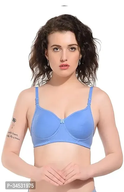 Stylish Blue Cotton Bras For Women-thumb0