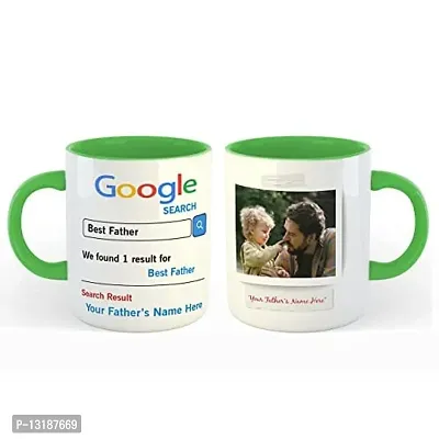 Kreative Canvas - Personalized Family - Best Father Tea/Coffee/Milk Mug Green 350 ml / 3.7 inch-thumb3