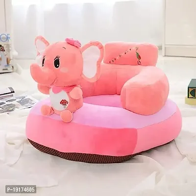 PINK COLOURED ELEPHANT CHARACTER BABY SOFA SEAT FOR 0-2 YEARS BABY-thumb0