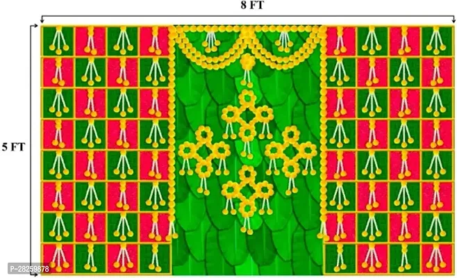 Banana Leaf Backdrop Cloth For Wedding, Mehndi And Festivals