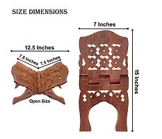 CRAFTCASTLE Sheesham Wood Book Stand/Holder/Rest/Keep for Home/Work Space/Religious Places Rehal Stand ( 15 inches)-thumb3