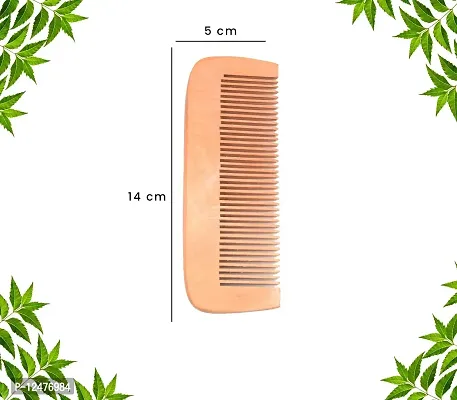 CRAFT CASTLE Handmade Neem Wood Broad Tooth Anti-Dandruff Comb For Men and Women-thumb3