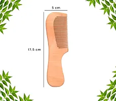 CRAFT CASTLE Handmade Neem Wood Broad Tooth Anti-Dandruff Comb For Men and Women-thumb1