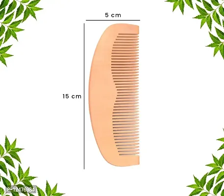 CRAFT CASTLE Handmade Neem Wood Broad Tooth Anti-Dandruff Comb For Men and Women-thumb4