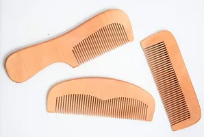 CRAFT CASTLE Handmade Neem Wood Broad Tooth Anti-Dandruff Comb For Men and Women-thumb4