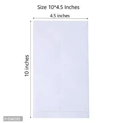 White Envelopes |10 by 4.5 inches | Cheque Size | Pack of 100 | By AMT-thumb0