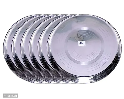 Stainless Steel Dinner plate set of 6