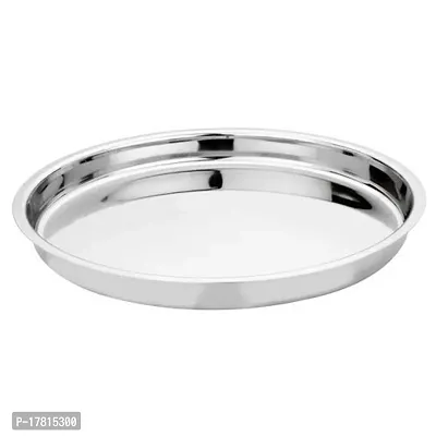 Stainless Steel Round Gujarati thali or Khumcha thali, Dia - 30 cm, 1PCS.