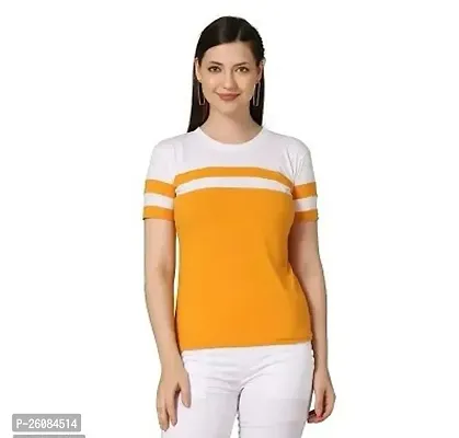 Elegant Multicoloured Cotton Blend  Tshirt For Women-thumb0