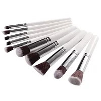 HUDA GIRL Makeup Brush Set, 10pcs Premium Synthetic Makeup Brushes, Soft and non-shedding, Foundation, Blending, Face Powder, Eyeshadow, Makeup Combo brush kit (White)-thumb2